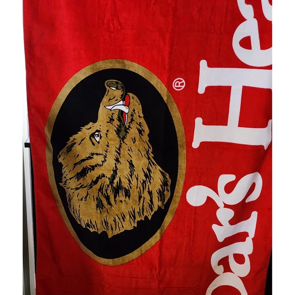 Boar's Head Beach Towel Red Logo 100% Cotton Pool Summer Picnic Fan Gear
